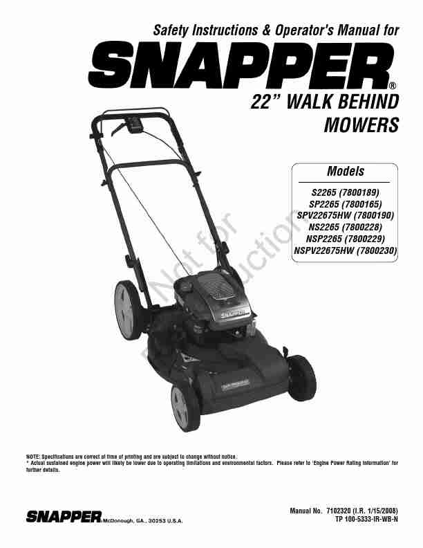 Snapper Lawn Mower NSP2265-page_pdf